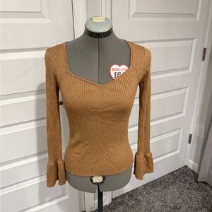 Loft sparkle flare sleeve top